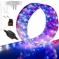 USA LED Outdoor Waterproof Rope Light, Exterior Lighting, 10′ 25′ 50′ 100’ft