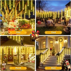 16 inch 16 Tubes Meteor Shower Rain Tree String Lights Garden Party Xmas Outdoor