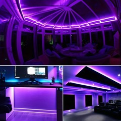 USB LED Strip Light 9.8ft 3M Purple UV Black Light with Switch for Game Room