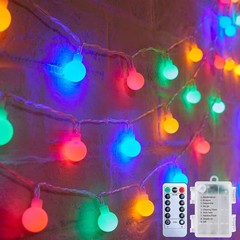 Globe String Lights Battery Operated – 21 Feet 60 Led Twinkle Fairy Lights, 8…