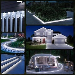 🔥 50 FT Cool White Thick LED Rope Light Accent Indoor Outdoor Waterproof Rope