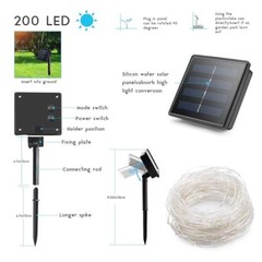 Solar String Lights LED Outdoor Waterproof Copper Wire Xmas Party Decor Garden