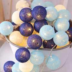 10/20 LED Cotton Ball LED String Lights Fairy Garland Decoration