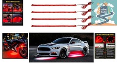 Waterproof 30CM Red LED Strip Lights Pack of 4 for Cars & Boats