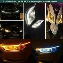 2PCS 24 Inch Car LED Strip Lights Waterproof Car Daytime Running Light Strip USA