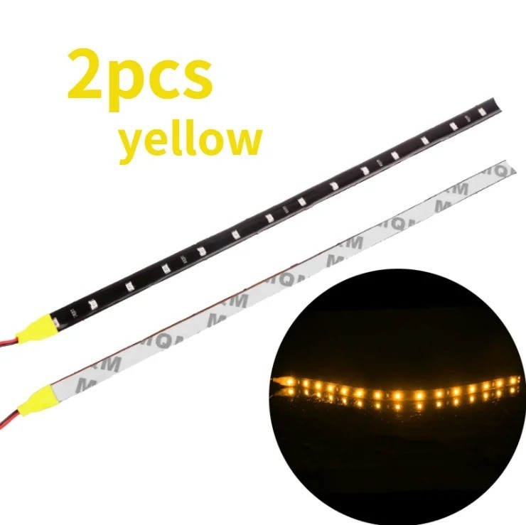 4 PCS 12V 12″ 1FT 15SMD Flexible LED Strip Light Waterproof For Car Truck Boat