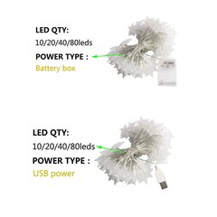 LED Star Fairy Lights Outdoor Chain Lights Garland Bulb String Lights Party Home