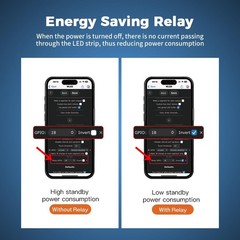 WiFi Ethernet LED Controller with I2S Mic, 20A Fuse, Energy Saving Relay for RGB