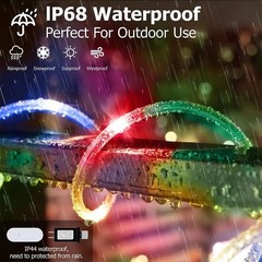 Outdoor Rope Light 100ft Waterproof Color Changing String Lights RGB