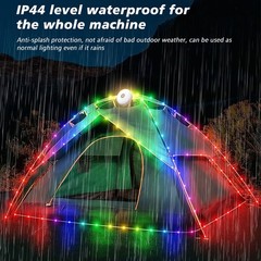 33ft Rechargeable Portable LED Camping String Lights Tent Fairy Lights RGB+Warm