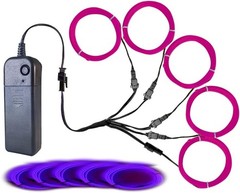 Flexible Neon LED Light Glow EL Wire String Strip Rope Tube Christmas 5 by 1M