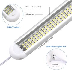 12V LED Interior Light Bar 120Leds 1800LM 8W DC 12 Volt Led Strip Lights 4 Pack