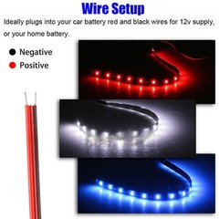 6-18 PCS Waterproof LED Strip 12″/15 DC12V Under-body Strip Light for Cars Motor