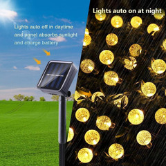Solar String Lights Outdoor Waterproof, 56Ft 100 LED Globe String Light with 8 M