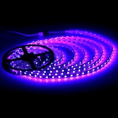 5M RGB LED Strip Light Waterproof Black Roll 300 LEDs Color Changing Tape Light
