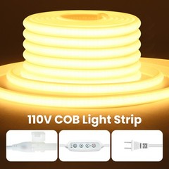 110V COB Neon LED Strip Lights Dimmer Flexible Light Indoor Outdoor Waterproof