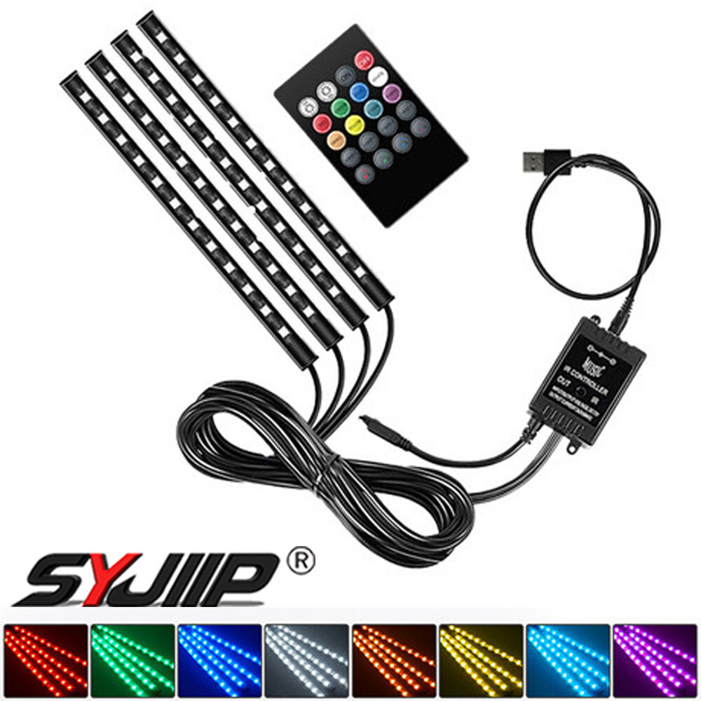 Led light strip for Cars Inside car Lighting interior Glow Color music control