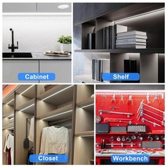Under Cabinet Strip Lighting 24in Ultra Bright 6000K Cool White 110V-120V Wired