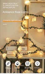 10/20/40/80 LED Rose Flower Fairy String Lights Battery Powered Garland Decor