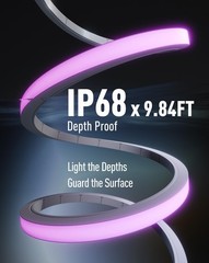 Shine Decor IP68 Waterproof LED Strip Light, 24V Pool Rated Submersible Silicone