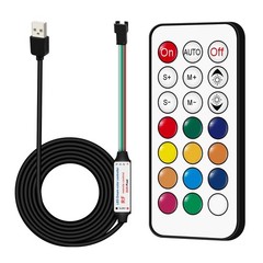 DC 5V USB LED Controller 21Key RF Wireless Remote 3Pin WS2812 WS2811 1M