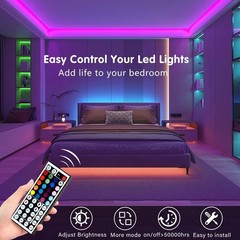 RGB LED Strip Lights USB 5V 44-Key Remote TV Backlight Room Party Decor 1-20M