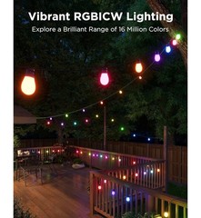 Govee Bulb S14 Outdoor String Lights 2, 96ft Smart RGBIC H702B