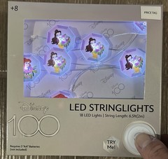Disney 18 LED String Lights Princess, Battery Operated (NEW) 100 Years