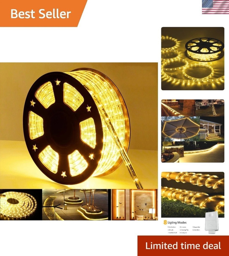 150ft LED Rope Lights Outdoor, 1080 LED Connectable and Flexible Tube Lights …