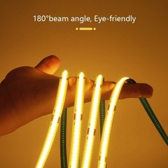 16.4FT 12V 24V 5M COB 480leds/m LED Flexible Strip light Tape Lights Bar Room US