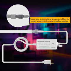 82Ft RGB Led Neon Rope Light, IP65 Waterproof Led Neon Strip with Brightbess Adj