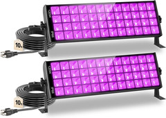4 Pack LED 42W Black Lights, Blacklight Bars with Plug+Switch+6Ft Cord, Light up