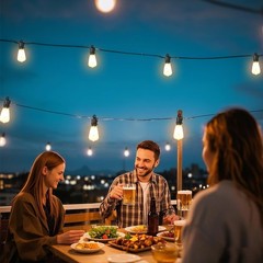 60FT Waterproof Solar String Lights with Remote, 20 Dimmable LED Bulbs for Patio