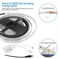 Flexible 5050 RGB LED Strip Light Remote Fairy Light Room Party Waterproof