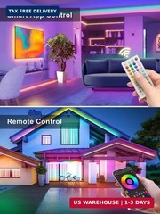 50FT RGB Neon Rope Lights Outdoor Waterproof LED Strip Lights with Remote