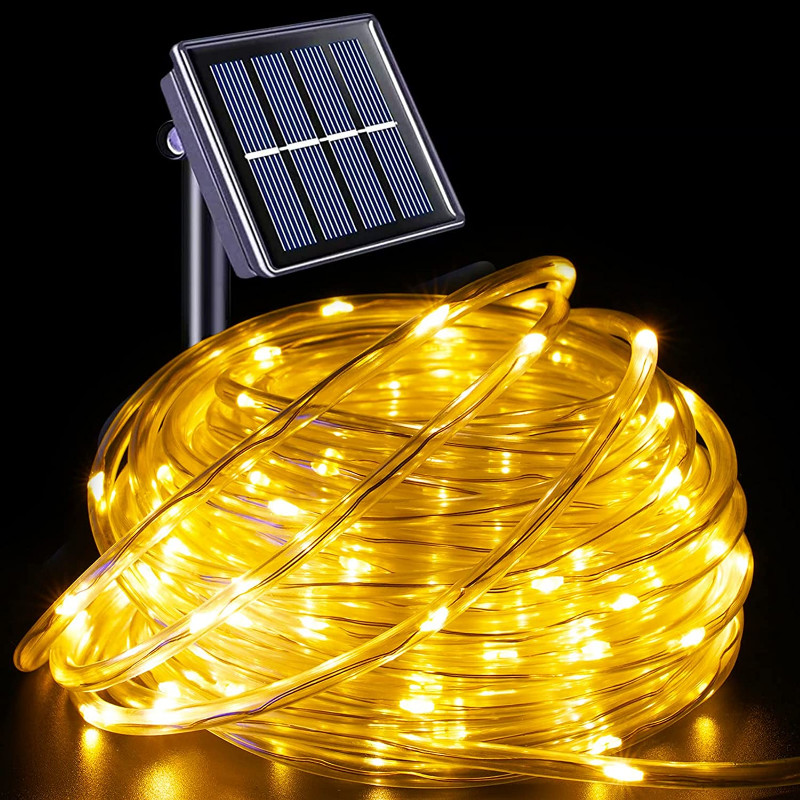 Solar Outdoor Rope light 8 Mode for Camping Birthday Party Pool Patio Porch Tree