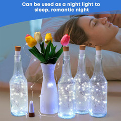 Wine Bottle Lights with Cork Switch for Liquor Bottles 4 Pack Rechargeable Batte