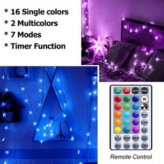 40Ft 120LED Color Changing Star String Lights with Remote for Bedroom Kids Room