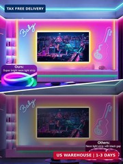50FT RGB Neon Rope Lights Outdoor Waterproof LED Strip Lights with Remote