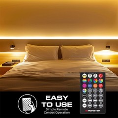 Monster 25 Ft. IR Remote Controlled RGB-IC LED Indoor Light Strip