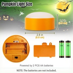 4 Pack Battery Operated Timer Halloween LED Pumpkin Lights with Remote, Flame…