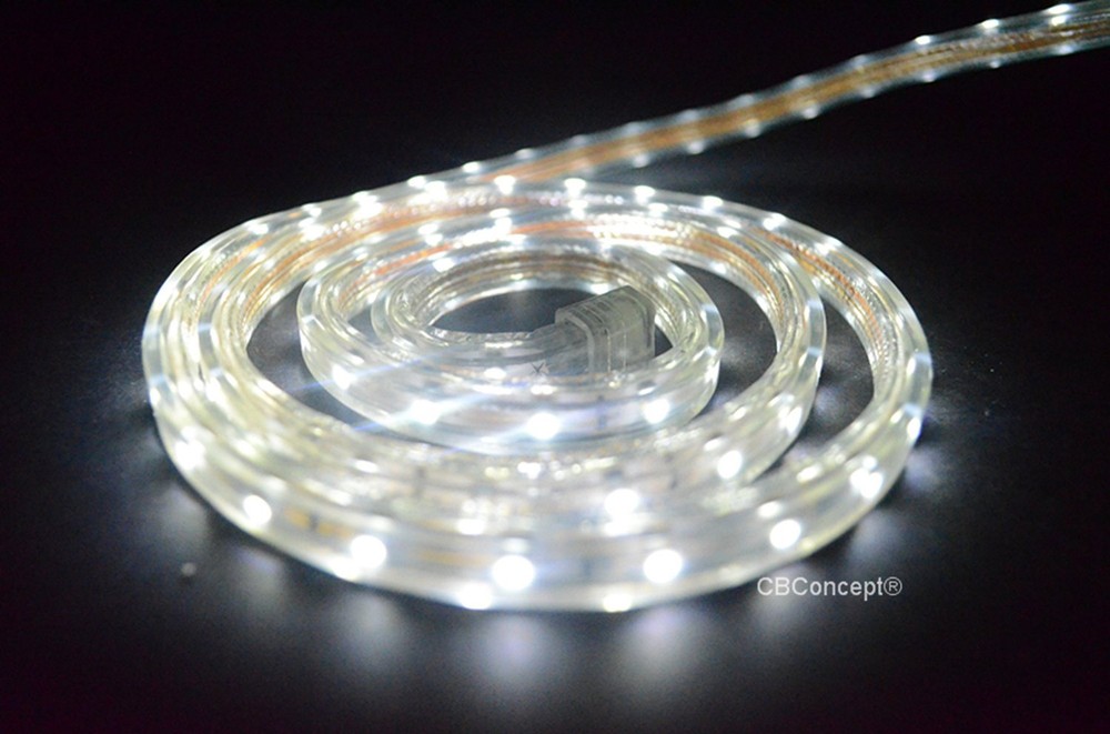 CBConcept® UL Listed,16.4 Feet,1800 Lumen,Pure White 6000K,120V LED Strip Rope