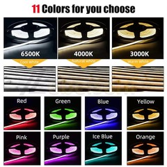 Ultra Narrow COB LED Strip Light For Aluminum Groove Home KTV Cabinet Car Decor