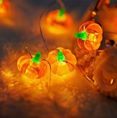 6.5 Feet Pumpkin String Novelty 20 Fairy Lights Autumn Garland New