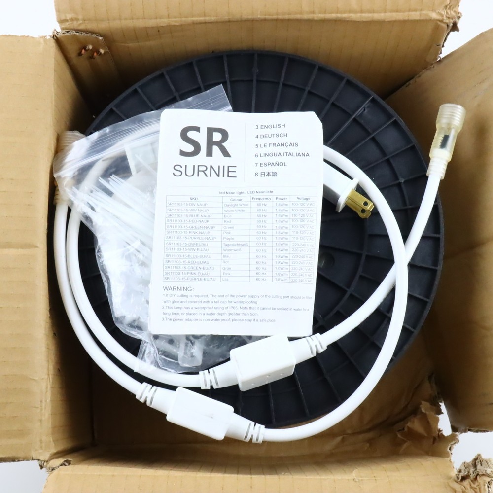 Surnie HSC11103-15-Blue-US Neon Rope LED Lights 50FT – NEW
