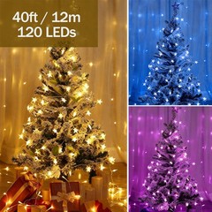 40Ft 120LED Color Changing Star String Lights with Remote for Bedroom Kids Room