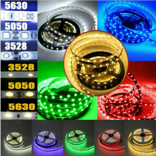 12V 3528 5050 5630 LED Flexible Strip Light Warm White RGB Tape 5M 10M 15M 20M