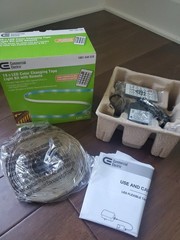 Commercial Electric Color Changing Tape Lights, Remote, Indoor/Outdoor 18ft NEW