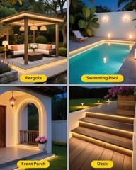 COB LED Strip Light 110V 120V 6FT LED Light Strip 3000K 6.56ft/2M Warm White