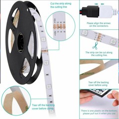 Super Bright Daylight White 5050 SMD 300 Led Light Strip Ribbon DC12V 5M US